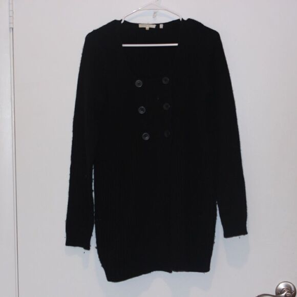 Vince Black Woll & Cashmere Long cardigan Women size Medium - Picture 1 of 8